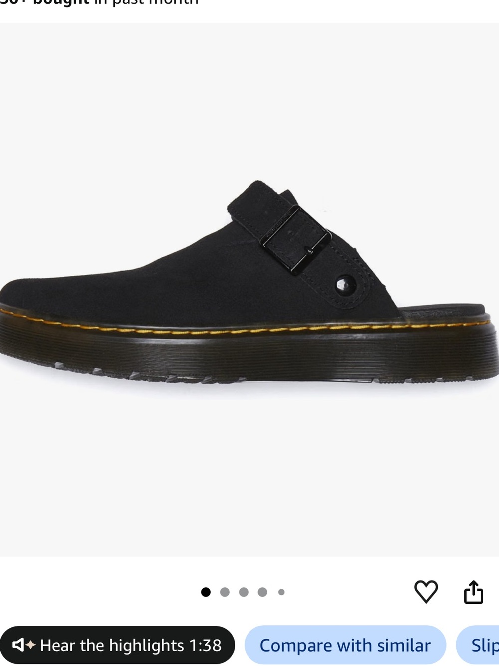 Doc Marten Carlson Mule Women’s size 8, Men’s size 7.